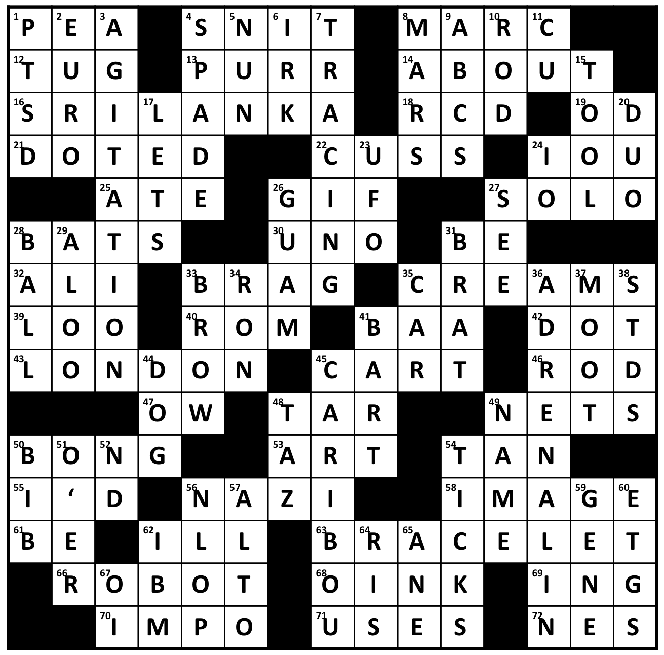 Crossword Puzzle Answers Issue 6 The Pioneer